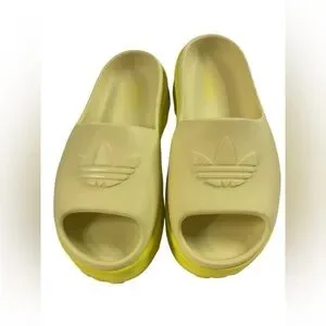 adidas | Shoes | Adidas Adiform Stan Smith Platform Powder Yellow Slide ...